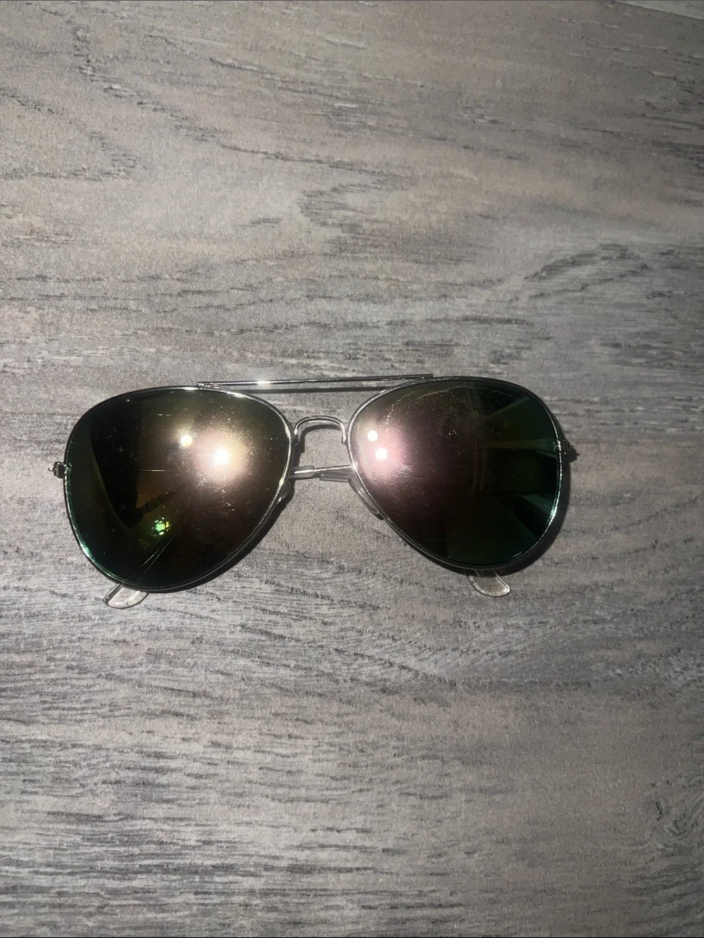 Aviator Polarized Sunglasses - Black/Green Lenses